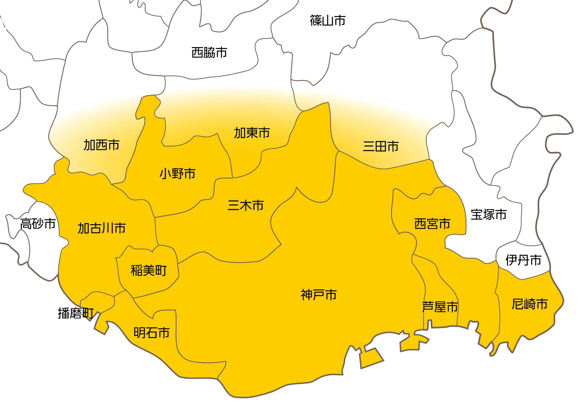 派遣エリア地図
